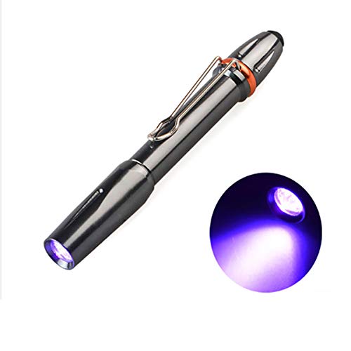 POCKETMAN Mini UV Taschenlampe 395nm UV Taschenlampe LED Stift Taschenlampe Tragbar mit Clip für Urinfleckerkennung und Bargelderkennung Licht (1 Pack) von POCKETMAN
