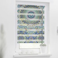 Doppelrollo Duo Orentalisches Muster blau B/T: ca. 80x150 cm von LICHTBLICK