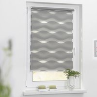 Doppelrollo Duo Welle grau B/L: ca. 100x150 cm von LICHTBLICK