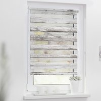 Doppelrollo Duo Bretter grau B/T: ca. 45x150 cm von LICHTBLICK
