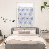LICHTBLICK Fensterfolie Flower Wheel Floral Flower Wheel blau B/L: ca. 100x100 cm von LICHTBLICK