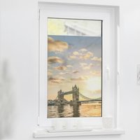 LICHTBLICK Fensterfolie London orange B/L: ca. 100x130 cm von LICHTBLICK