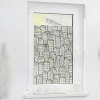 LICHTBLICK Fensterfolie Stadt schwarz weiß B/L: ca. 100x100 cm von LICHTBLICK
