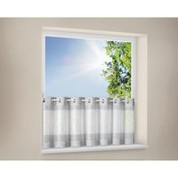 Scheibengardine Streifen grau B/L: ca. 140x50 cm von Happy Home