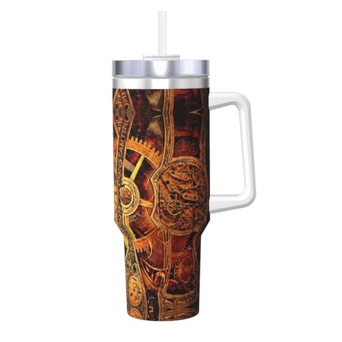 POCUK Cool Steampunk Gears Ice Bully mit Griff, wiederverwendbarer Isolierbecher für kalte und heiße Getränke, 1,2 l POCUK Cool Steampunk Gears Ice Bully mit Griff, wiederverwendbarer Isolierbecher für kalte und heiße Getränke, 1,2 l von POCUK