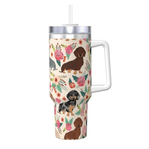 POCUK Dog Floral Ice Bully mit Griff, wiederverwendbar, isoliert, für kalte und heiße Getränke, 1,2 l POCUK Dog Floral Ice Bully mit Griff, wiederverwendbar, isoliert, für kalte und heiße Getränke, 1,2 l von POCUK