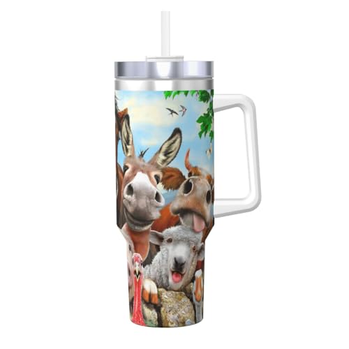 POCUK Farm Animals Ice Bully mit Griff, wiederverwendbar, isoliert, für kalte und heiße Getränke, 1,2 l POCUK Farm Animals Ice Bully mit Griff, wiederverwendbar, isoliert, für kalte und heiße Getränke, 1,2 l von POCUK
