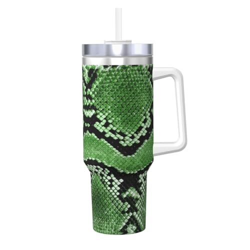 POCUK Green Snakeskin Ice Bully mit Griff, wiederverwendbar, isoliert, für kalte und heiße Getränke, 1,2 l POCUK Green Snakeskin Ice Bully mit Griff, wiederverwendbar, isoliert, für kalte und heiße Getränke, 1,2 l von POCUK