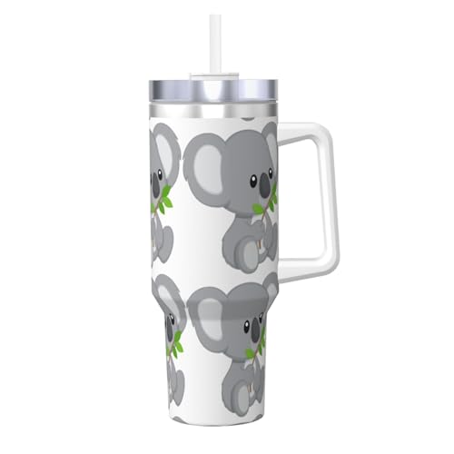 POCUK Koala Eat Leaf Ice Bully mit Griff, wiederverwendbarer Isolierbecher für kalte und heiße Getränke, 1,2 l POCUK Koala Eat Leaf Ice Bully mit Griff, wiederverwendbarer Isolierbecher für kalte und heiße Getränke, 1,2 l von POCUK