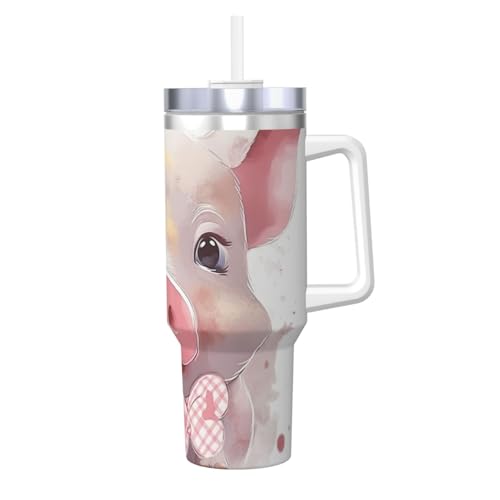 POCUK Lovely Pig Ice Bully mit Griff, wiederverwendbar, isoliert, für kalte und heiße Getränke, 1,2 l POCUK Lovely Pig Ice Bully mit Griff, wiederverwendbar, isoliert, für kalte und heiße Getränke, 1,2 l von POCUK