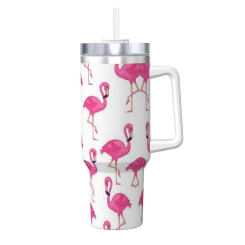 POCUK Pink Flamingo Ice Bully mit Griff, wiederverwendbar, isoliert, für kalte und heiße Getränke, 1,2 l POCUK Pink Flamingo Ice Bully mit Griff, wiederverwendbar, isoliert, für kalte und heiße Getränke, 1,2 l von POCUK