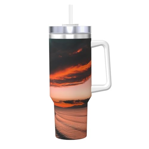 POCUK Sunset Ocean Cloudscape Ice Bully mit Griff, wiederverwendbar, isoliert, für kalte und heiße Getränke, 1,2 l POCUK Sunset Ocean Cloudscape Ice Bully mit Griff, wiederverwendbar, isoliert, für kalte und heiße Getränke, 1,2 l von POCUK