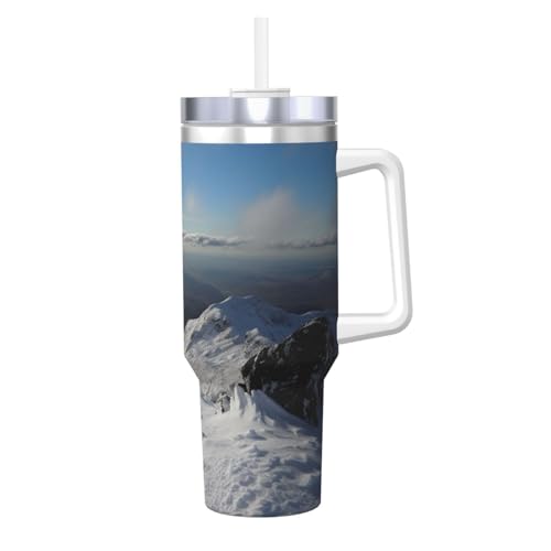 POCUK Top of The Snow Mountain Ice Bully mit Griff, wiederverwendbarer Isolierbecher für kalte und heiße Getränke, 1,2 l POCUK Top of The Snow Mountain Ice Bully mit Griff, wiederverwendbarer Isolierbecher für kalte und heiße Getränke, 1,2 l von POCUK
