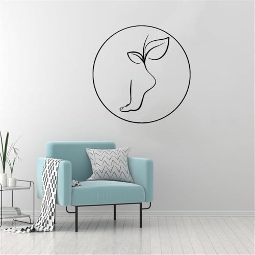 Wandaufkleber "Health Feet", Spa-Aufkleber, Spa, Entspannung, Fußmassage, Raumdekoration, 42 x 42 cm von PODODO
