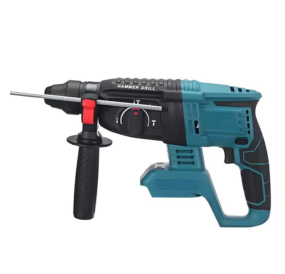PODOFO Akku-Bohrhammer Multifunktionaler Akku-Bohrhammer Bürstenloser Elektro-Bohrhammer, 4 in 1 Funktionen, 26 mm, für den Heimgebrauch und Bauarbeiten von PODOFO