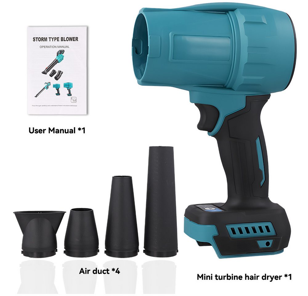 PODOFO Akku-Gebläse Bürstenloser Turbo-Jet-Lüfter Bürstenloser Haartrockner Jet-Ventilator, 600 km/h, 28.000 U/min, Batterien nicht im Lieferumfang enthalten PODOFO Akku-Gebläse Bürstenloser Turbo-Jet-Lüfter Bürstenloser Haartrockner Jet-Ventilator, 600 km/h, 28.000 U/min, Batterien nicht im Lieferumfang enthalten von PODOFO
