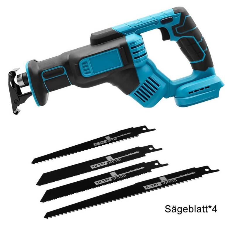 PODOFO Akku-Säbelsäge Elektrowerkzeuge Holzfällermachete Tragbarer Haushaltswerkzeugsatz, 4-St., Batterien nicht im Lieferumfang enthalten Mit vier Sägeblättern von PODOFO