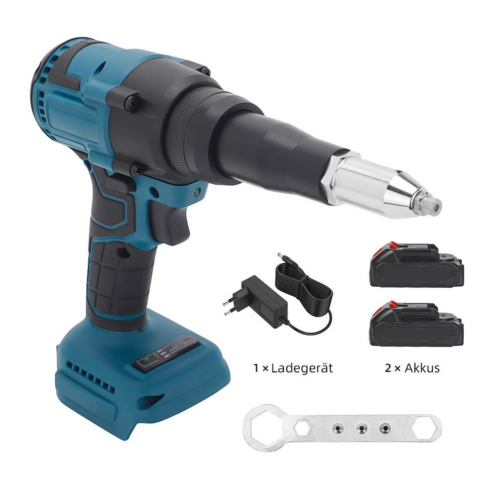 PODOFO Blindnietzange Akkunieter Akku-Nietpistole Batteriebetriebene Nietpistole 2.4-4.8mm, 1-tlg., Inklusive Batterie PODOFO Blindnietzange Akkunieter Akku-Nietpistole Batteriebetriebene Nietpistole 2.4-4.8mm, 1-tlg., Inklusive Batterie von PODOFO