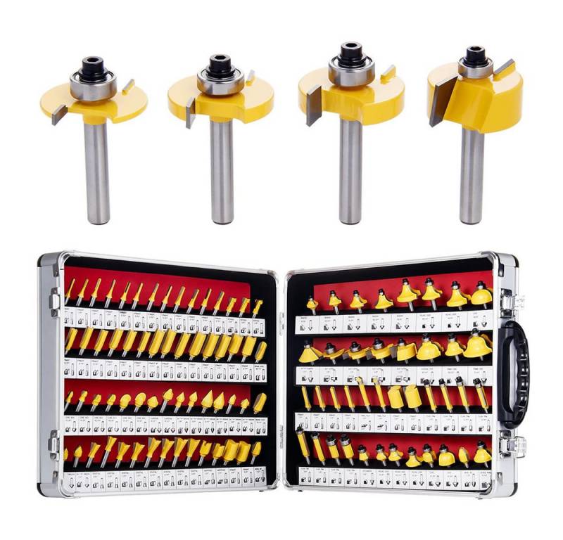 PODOFO Fräser-Set Fräser-Set 100tlg Hartmetall-Fräser-Werkzeugsatz, 100-tlg., 100tlg Professionelle Holzbearbeitung von PODOFO