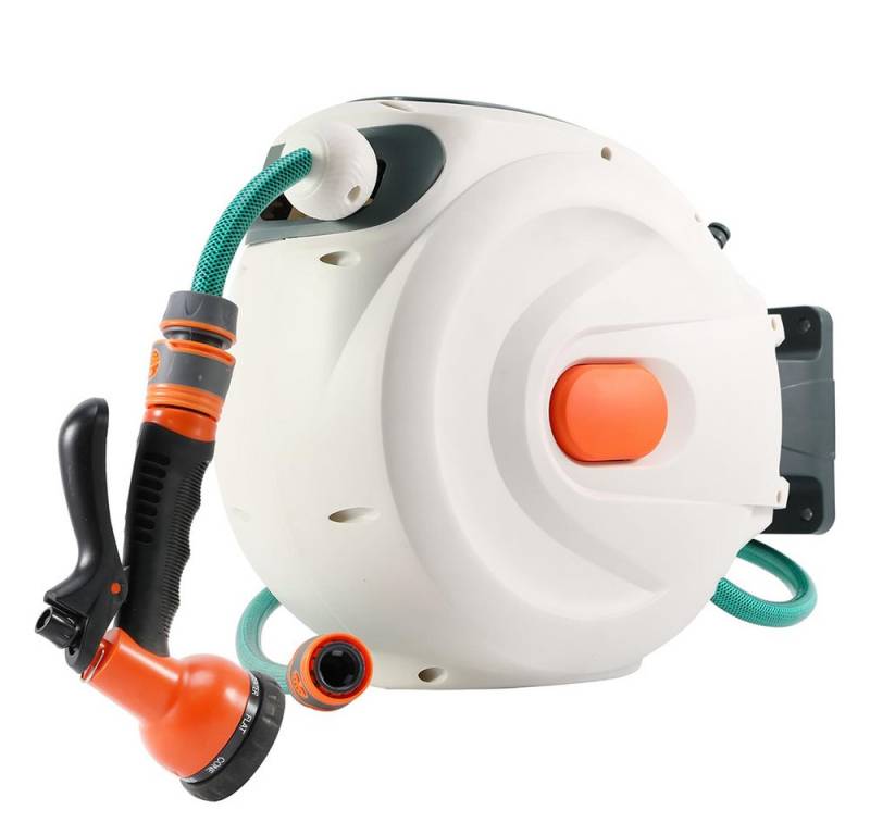 PODOFO Gartenschlauch Einziehbare Gartenschlauchrolle 20M Automatisches Aufziehen von PODOFO