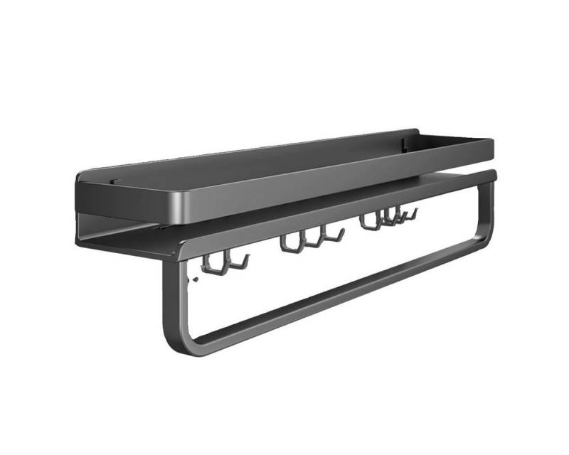 PODOFO Gewürzregal Gewürzregal Wand ohne Bohren Mit küchenrollenhalter und 10 Haken, 60cm von PODOFO