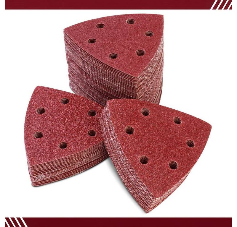 PODOFO Schleifdreieck Schleifpapier Profi Set 93 mm x 93 mm x 93 mm 180tlg, (180 St), (Set, 180 St., Je 30x P40, P60, P80, P120, P180 und P240) von PODOFO