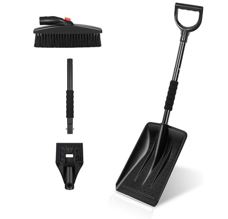 PODOFO Schneeschieber 3 in 1 Einziehbar und abnehmbar Leichte und tragbare Schneeräumgeräte, mit 95 cm langem Stiel, 360° drehbarer Bürstenkopf PODOFO Schneeschieber 3 in 1 Einziehbar und abnehmbar Leichte und tragbare Schneeräumgeräte, mit 95 cm langem Stiel, 360° drehbarer Bürstenkopf von PODOFO