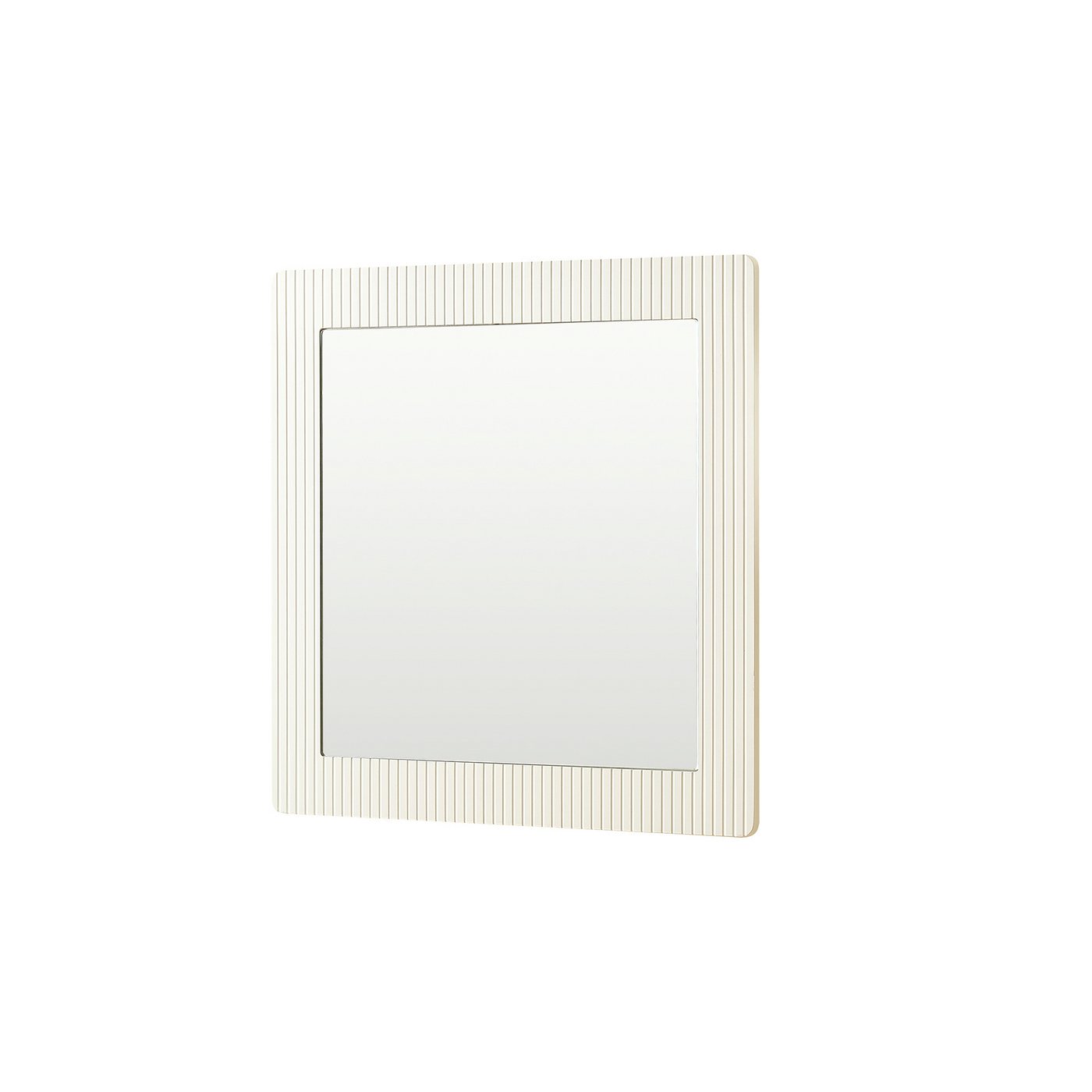 PODOFO Spiegel Spiegel Quadratischer Wandspiegel 80 x 80cm weißem Rahmen in Holzoptik von PODOFO