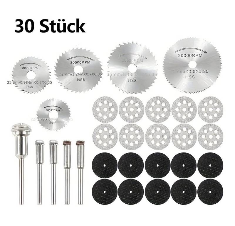 PODOFO Trennscheibe Holzbearbeitung Metallschleif- und Trennscheiben 30tlg, (30-tlg), 22/25/32/35/44 mm von PODOFO