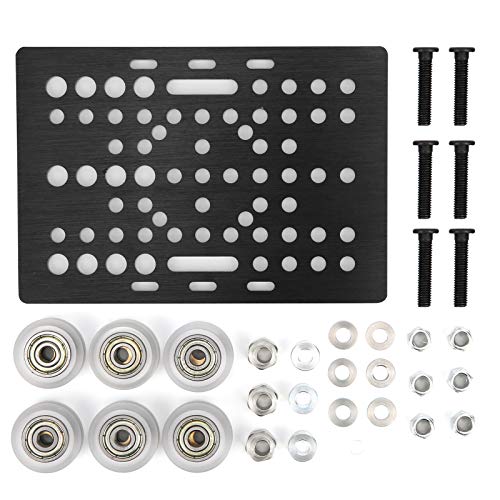 3D -Druckerzubehör Build Board Kit, kleiner leichter, mehrere Löcher vor - gebohrt - Einfache Installation Stabile Stabilität kompatibel mit V -Typ Linear Guide Halteshitze von PODSJD