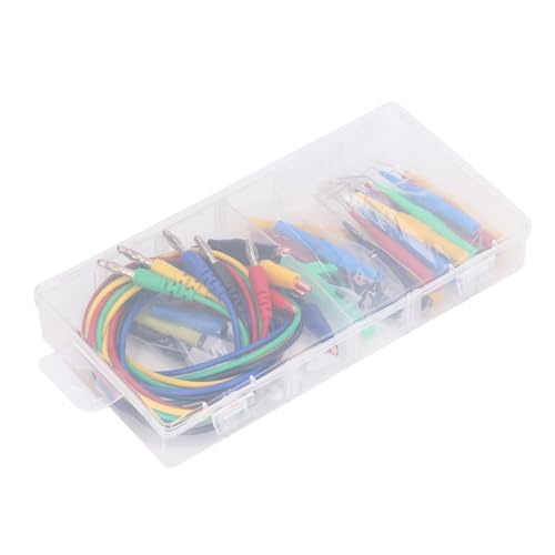 Back Probe Test Leads Kit Prüfspitzen Set - Hervorragende Leitfähigkeit, Robustes PVC Kupfermaterial, Vielseitige Winkel für Elektronikprüfung, 30 - teilig 4mm Banane Stecker von PODSJD