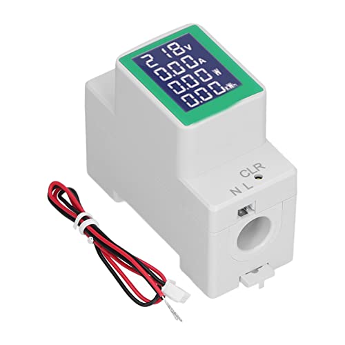 DIN Schienen Messgerät Digitalvoltmeter Amperemeter Energie Monitor mit Multimeter Testgerät AC50 300V 100A von PODSJD
