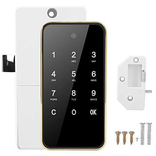 Electronic Password Lock, Digital Touch Screen, Zinc Alloy, 128x64mm - Sicheres Zahlenschloss, Passwortverwirrung, Für Schränke und Türen (Typ 1) von PODSJD