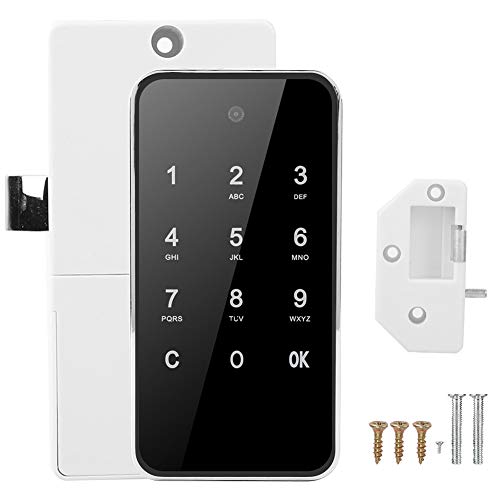 Electronic Password Lock, Digital Touch Screen, Zinc Alloy, 128x64mm - Sicheres Zahlenschloss, Passwortverwirrung, Für Schränke und Türen (Typ 2) von PODSJD