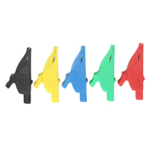 Elektrische Prüfspitzen Nadel Krokoklemmen 5 Stück, Isolierte Messleitungen 4mm Stecker, Leicht und Sicher - Vielseitig Einsetzbar, Hochwertiges Material, Ideal Für Multimeter un von PODSJD