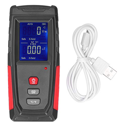 Elektromagnetisches Strahlungsmessgerät WT3121, EMF Tester mit Farbdisplay, Ton - und Lichtalarm, kompakt - Dualfunktion für elektrische und magnetische, sichere Strahlenmessun von PODSJD