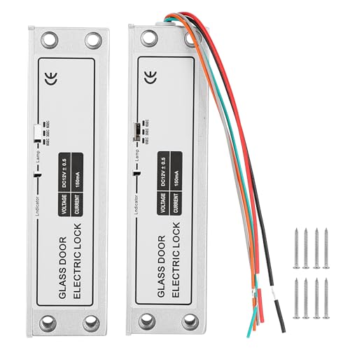 Elektromagnetisches Türschloss Aluminiumlegierung Türverriegelung - Hohe Torsionsfestigkeit, Verstellbare Verzögerung 0-3 - 6 Sek, Für Glas -, Holz - & Metalltüren, Lange Leb von PODSJD