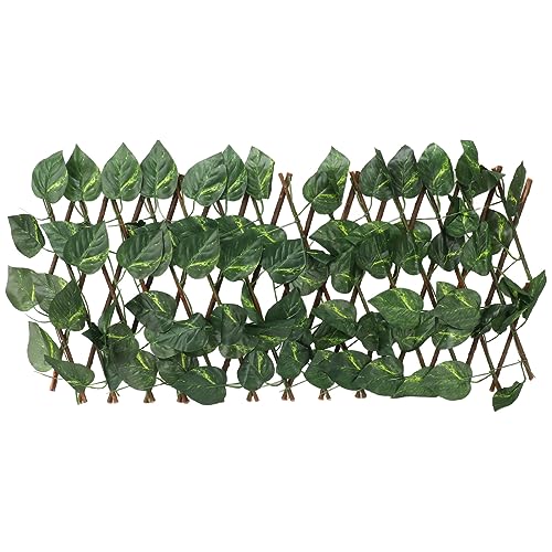 Künstliche Heckzauntafel - langlebiger Weidenholz -Holz -Topiary, blockierender Datenschutzbildschirm, erweiterbare Größe für den Gebrauch im Innenbereich, 200x28 cm vollständig (type 1) von PODSJD