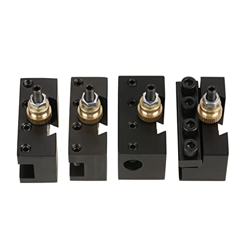Mini Drehbank Werkzeughalter Set - Hochfeste Stahlqualität, Einstellbare Höhe & Schnellwechsel, Für Verschiedene Winkel & Mini Drehmaschinen, Kompatibel mit 3mm Räumnadel von PODSJD