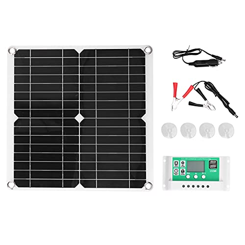 Mini Solaranlage 40W Monokristallines Flexibles Solarpanel, 18V mit 30A Solar - Laderegler - Hohe Effizienz, IP65 Wasserdicht, Ideal für Camping, Outdoor und Wohnmobil Mini Solaranlage 40W Monokristallines Flexibles Solarpanel, 18V mit 30A Solar - Laderegler - Hohe Effizienz, IP65 Wasserdicht, Ideal für Camping, Outdoor und Wohnmobil von PODSJD