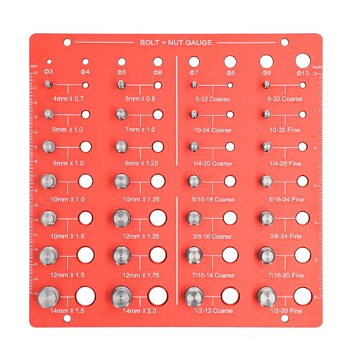 Nutlehre m7x1, Gewindelehre aus Aluminium, 200x200mm - Praktische Steigungslehre für metrische und zöllige Schrauben, einfache Größeidentifikation für Profis und Heimwerker Nutlehre m7x1, Gewindelehre aus Aluminium, 200x200mm - Praktische Steigungslehre für metrische und zöllige Schrauben, einfache Größeidentifikation für Profis und Heimwerker von PODSJD