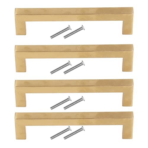 PODSJD Edelstahlschrank -Türgriff - langlebiges Material, klassisches europäisches Design, einfache Installationsersatz für Küche und Möbel, 4 Packung mit Schrauben (type 2) von PODSJD