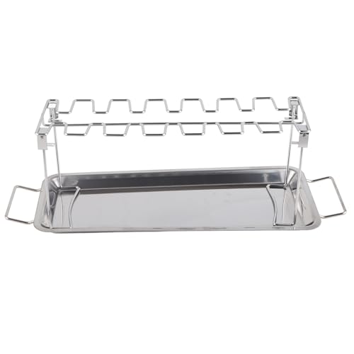 PODSJD Edelstahl Grillrost klappbar, Grillrost faltbar, Grillrost Outdoor, Wellenförmiges Design, 53x25 cm - Saftauffangschale, Platzsparend & Temperaturbeständig, für Gasgrill & Camping PODSJD Edelstahl Grillrost klappbar, Grillrost faltbar, Grillrost Outdoor, Wellenförmiges Design, 53x25 cm - Saftauffangschale, Platzsparend & Temperaturbeständig, für Gasgrill & Camping von PODSJD
