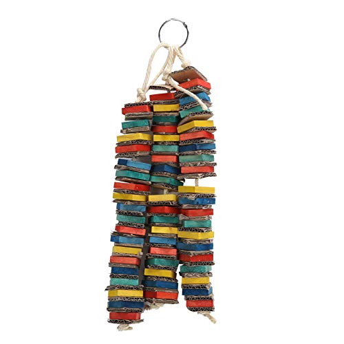 Buntes Vogelspielzeug Holzblock, Papagei Spielzeug, Wellensittich Spielzeug, Sicheres Holz & Kraftpapier, 3-fach Spielstring - Beschäftigt Vögel, Leuchtende Farben & Haken zum Aufhängen, Für Kleine Buntes Vogelspielzeug Holzblock, Papagei Spielzeug, Wellensittich Spielzeug, Sicheres Holz & Kraftpapier, 3-fach Spielstring - Beschäftigt Vögel, Leuchtende Farben & Haken zum Aufhängen, Für Kleine von PODSJD