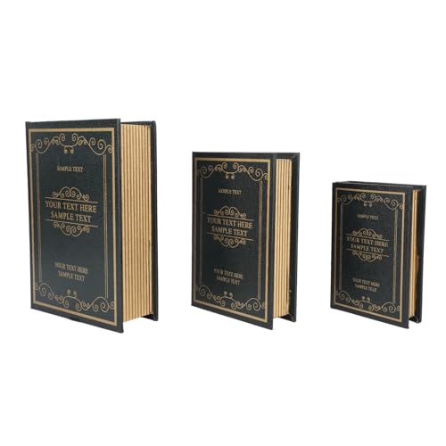 PODSJD Sumtree Musikdose Vintage Schmuckkasten, Buchform 18,8x25,5x6,2cm - Zierdose mit Carillon, Holz Münzkiste, Schmuckverpackung für Mädchen und Tarotkarten (Dunkelgrün) von PODSJD