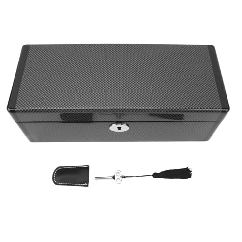 PODSJD Uhrenkoffer 4 Slots, schwarze Uhrenbox mit weichem Samt - Innenfutter - Schutz & Organizer für Herren - und Damenuhren, Schmuckaufbewahrung Reise - Etui PODSJD Uhrenkoffer 4 Slots, schwarze Uhrenbox mit weichem Samt - Innenfutter - Schutz & Organizer für Herren - und Damenuhren, Schmuckaufbewahrung Reise - Etui von PODSJD