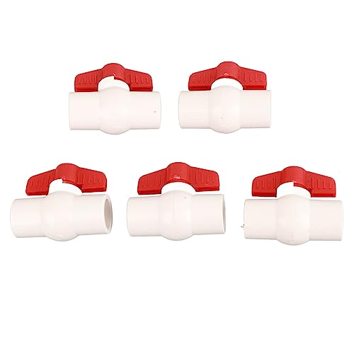 Kugelhahn PVC T-Griff, Handventil, Korrosionsbeständig, Chemikalienbeständig, Robust - Langlebig & Dicht, Ideal für Gartenbewässerung & Schwimmbad, Einfach zu bedienen von PODSJD