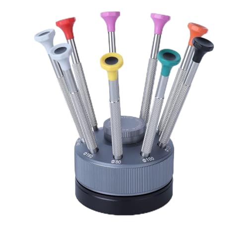 Präzisions-Schraubendreher-Set, legierter Stahl, Multi-Modell mit drehbarer, rutschfester Basis, griffiger Griff, langlebiges Material, ideal für die Reparatur von Uhren und von PODSJD
