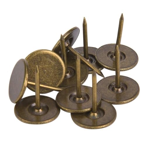 Retro Möbelnägel Schwarz, Antik Polsternägel Messing, Starke Befestigung, Scharfes Dornendesign, Für Sofa & Möbel & Handwerk, Kleines Format, Einfach zu Montieren von PODSJD