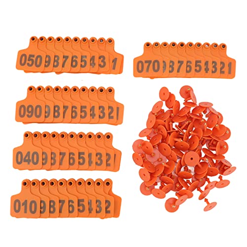 Rinderohr -Tags, TPU -Material, 100 Packnummerierte Tags - langlebige nicht weiche Tags, gedruckte klare Zahlen, Viehbewirtschaftung und Tieridentifikation Rinderohr -Tags, TPU -Material, 100 Packnummerierte Tags - langlebige nicht weiche Tags, gedruckte klare Zahlen, Viehbewirtschaftung und Tieridentifikation von PODSJD